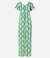 Macacão Pantalona em Viscose com Estampa de Coqueiros - 1