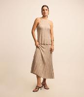 Blusa Sem Manga em Tricô Canelado e Fio Metalizado - 2