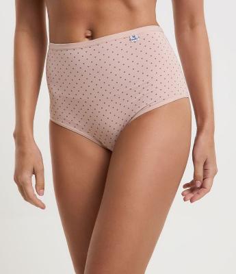 Kit 02 Calcinhas Alta com Estampa Poá em Algodão DelRio