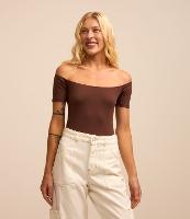 Body em Microfibra com Decote Ombro a Ombro - 2