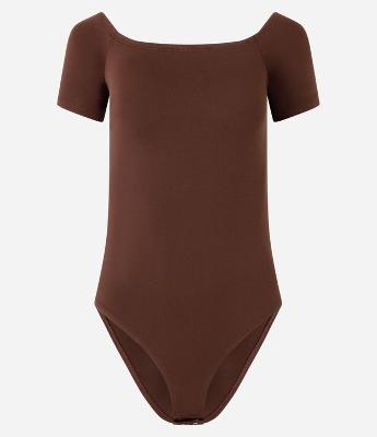 Body em Microfibra com Decote Ombro a Ombro