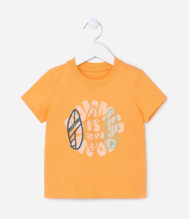 Camiseta Infantil com Bordado de Pranchas - Tam 1 a 5 Anos - 1