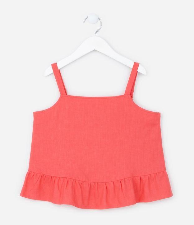 Blusa Cropped Infantil com Babadinho - Tam 5 a 14 Anos - 1