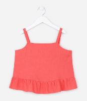Blusa Cropped Infantil com Babadinho - Tam 5 a 14 Anos - 1
