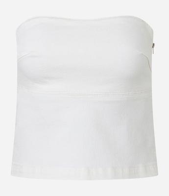 Blusa em Sarja Tomara que Caia com Zíper na Lateral