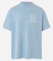 Camiseta Alongada em Algodão e com Estampa Better Days Ahead - 1