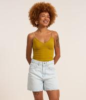 Short Mom Cintura Alta em Jeans com Bolsinhos - 2