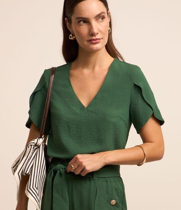 Blusa com Manga Tulipa e Efeito Airflow - 2