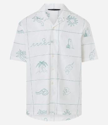 Camisa Relaxed em Tricoline com Bordado