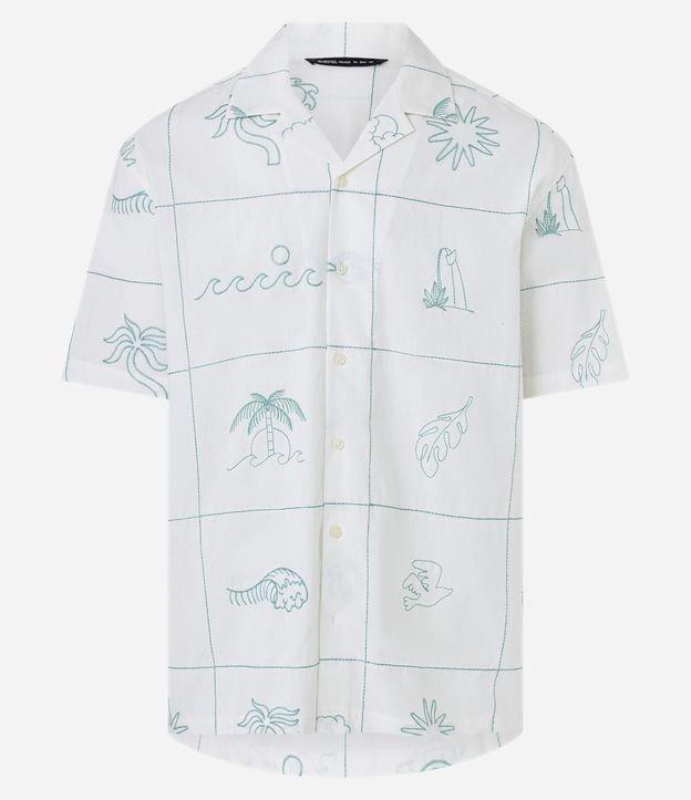 Camisa Relaxed em Tricoline com Bordado - 1