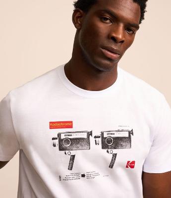 Camiseta em Algodão com Estampa Stellar Compass Kodak
