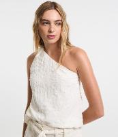 Blusa Ombro Só com Amarração e Textura - 1