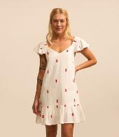 Vestido com Babadinho e Bordadinho Abacaxi - 2