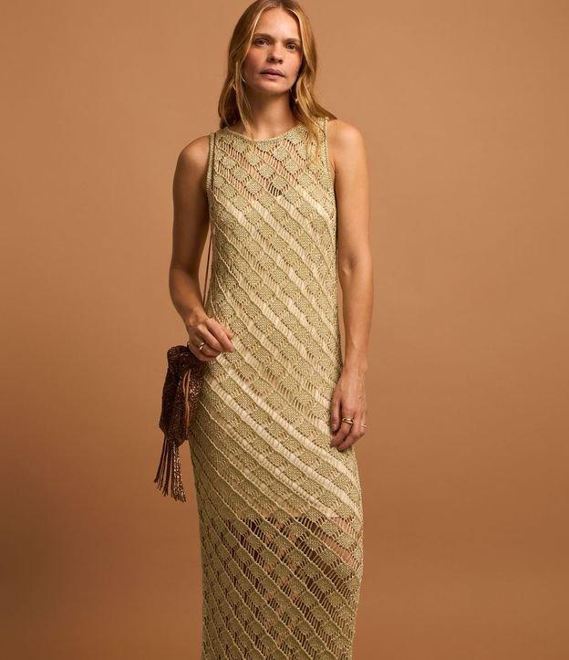 Vestido Midi em Tricô com Detalhes Texturizados - 2