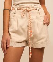 Short Baggy em Sarja com Cinto Cordão - 2