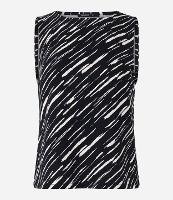 Blusa Sem Manga em Crepe com Estampa Abstrata em Foil - 1