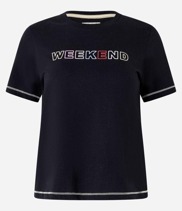 Blusa de Pijama em Algodão com Estampa Weekend - 1