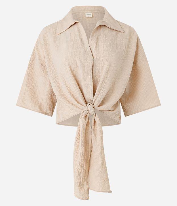 Blusa em Crepe com Amarração na Cintura - 1