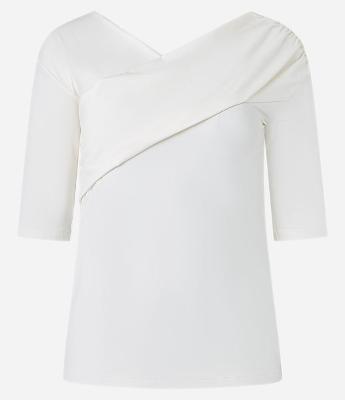 Blusa Ombro a Ombro com Decote Transpassado