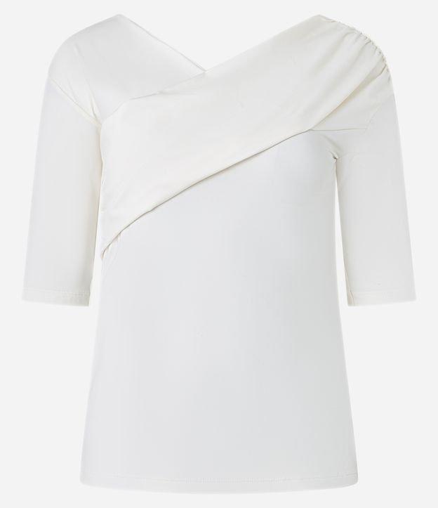 Blusa Ombro a Ombro com Decote Transpassado - 1