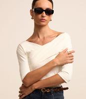 Blusa Ombro a Ombro com Decote Transpassado - 2