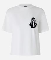 Blusa em Algodão com Menina de Boina Bordada - 1