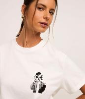 Blusa em Algodão com Menina de Boina Bordada - 4