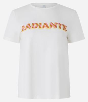 Camiseta em Algodão com Lettering Radiante