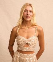 Blusa Cropped em Paetês e Recorte no Busto - 2