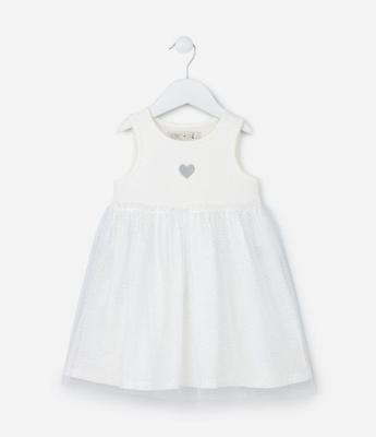 Vestido Infantil em Tule com Brilhinhos - Tam 1 a 5 Anos
