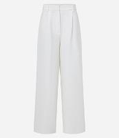 Calça Pantalona em Crepe com Passantes no Cós - 2