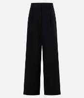 Calça Pantalona em Crepe com Passantes no Cós - 1