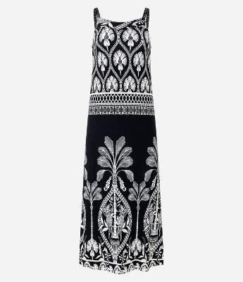 Vestido Midi com Estampa Étnica