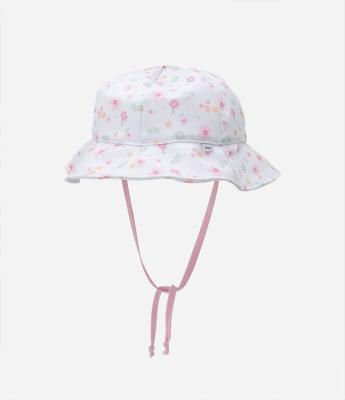 Chapéu Infantil com Estampa Floral - Tam 0 a 12 meses