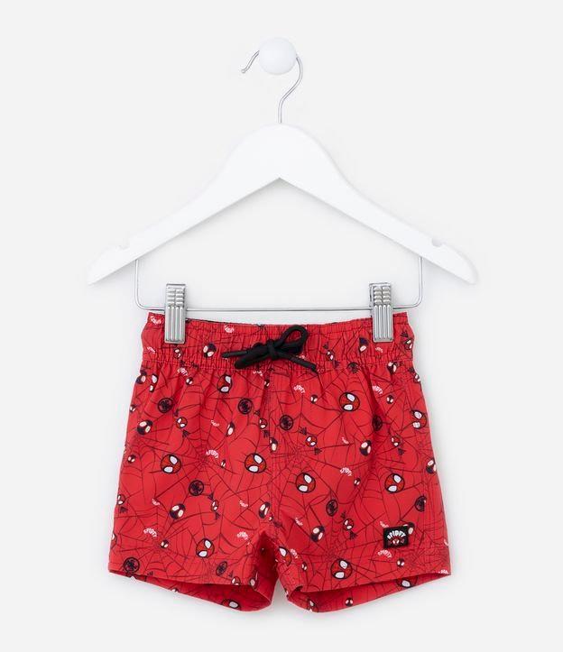 Bermuda em Microfibra com Estampa do Spidey - Tam 1 a 5 Anos - 1