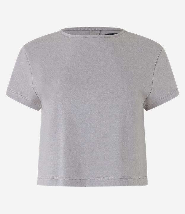 Blusa Boxy Cropped em Algodão com Abertura nas Costas - 1