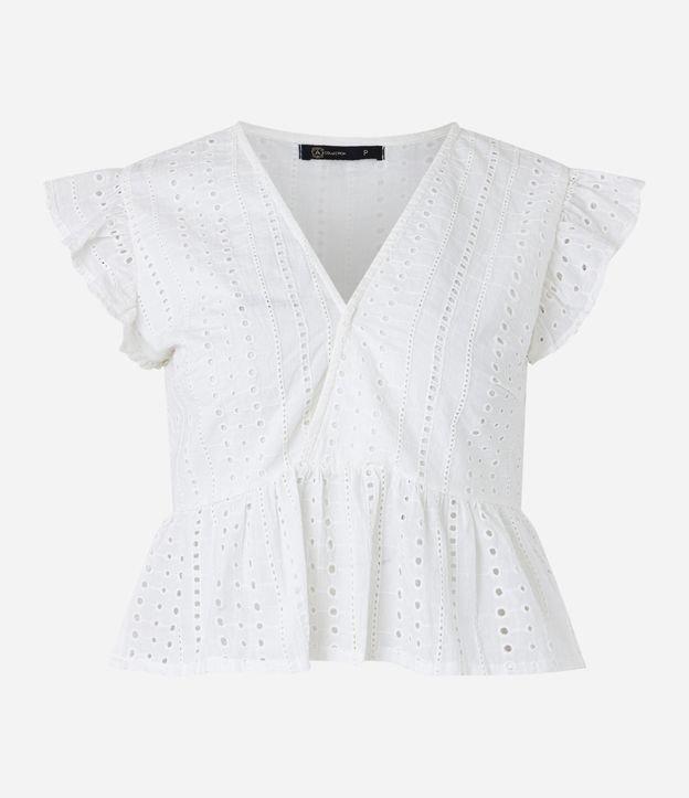 Blusa Sem Manga em Laise com Babado na Cava - 1
