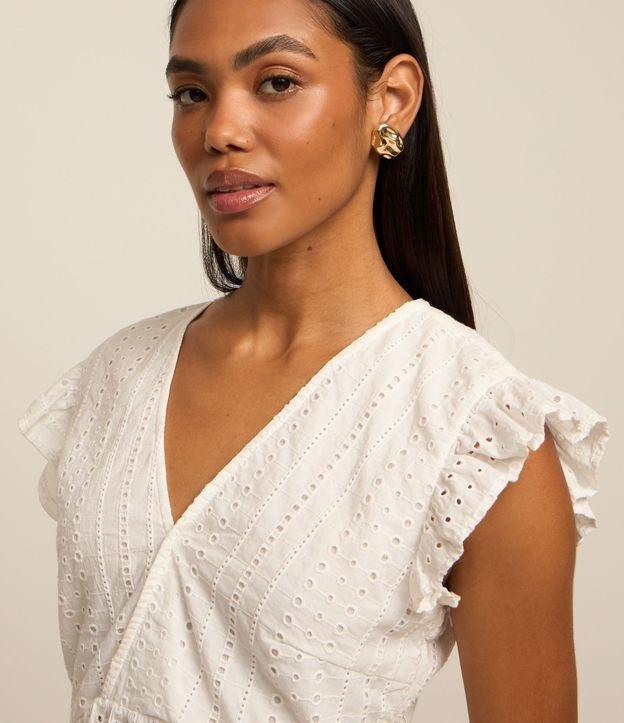 Blusa Sem Manga em Laise com Babado na Cava - 3