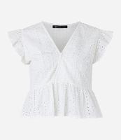 Blusa Sem Manga em Laise com Babado na Cava - 1