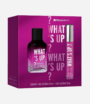 Kit Phytoderm Feminino What's Up Eau de Parfum 95ml + Perfume What's Up Eau de Parfum 30ml