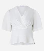 Blusa em Crepe com Decote Transpassado e Recorte - 1