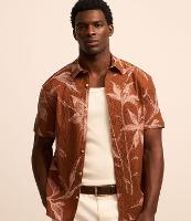 Camisa Regular em Voil com Estampa Florida - 1