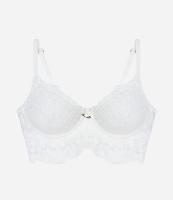 Sutiã Alongado Bojo Oco e Tule Bordado com Florzinha no Centro - 2