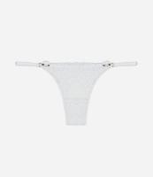 Calcinha String Fio Duplo com Florzinha Aplicada - 2