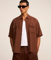 Camisa em Viscose com Bolso Cargo - 3