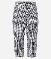 Calça Capri em Tricoline com Estampa Xadrez Vichy - 1