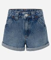 Short Mom Jeans com Bolso Faca e Barra Dobrada