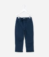 Calça Slim Infantil em Sarja com Barra Dobrada - Tam 5 a 14 Anos - 1