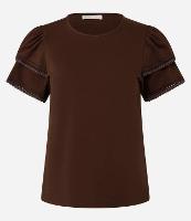 Blusa em Algodão com Babado na Manga e Detalhe Efeito Crochê - 2