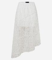 Saia New Midi em Renda com Forro e Barra Assimétrica - 1